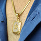 Om CZ Diamond Pendant and chain with 18k Gold Plated