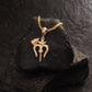 Mahadeva Trishul Om Gold Pendant with Chain