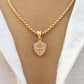 Studded Diamond Trishul Shambhu Gold Plated with Chain