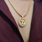 Zivia Om Chakra Diamond Gold Plated Pendant and Chain