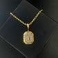 Studded Diamond Shivling Om Pendant and chain with 18k Gold Plated (24 inch)