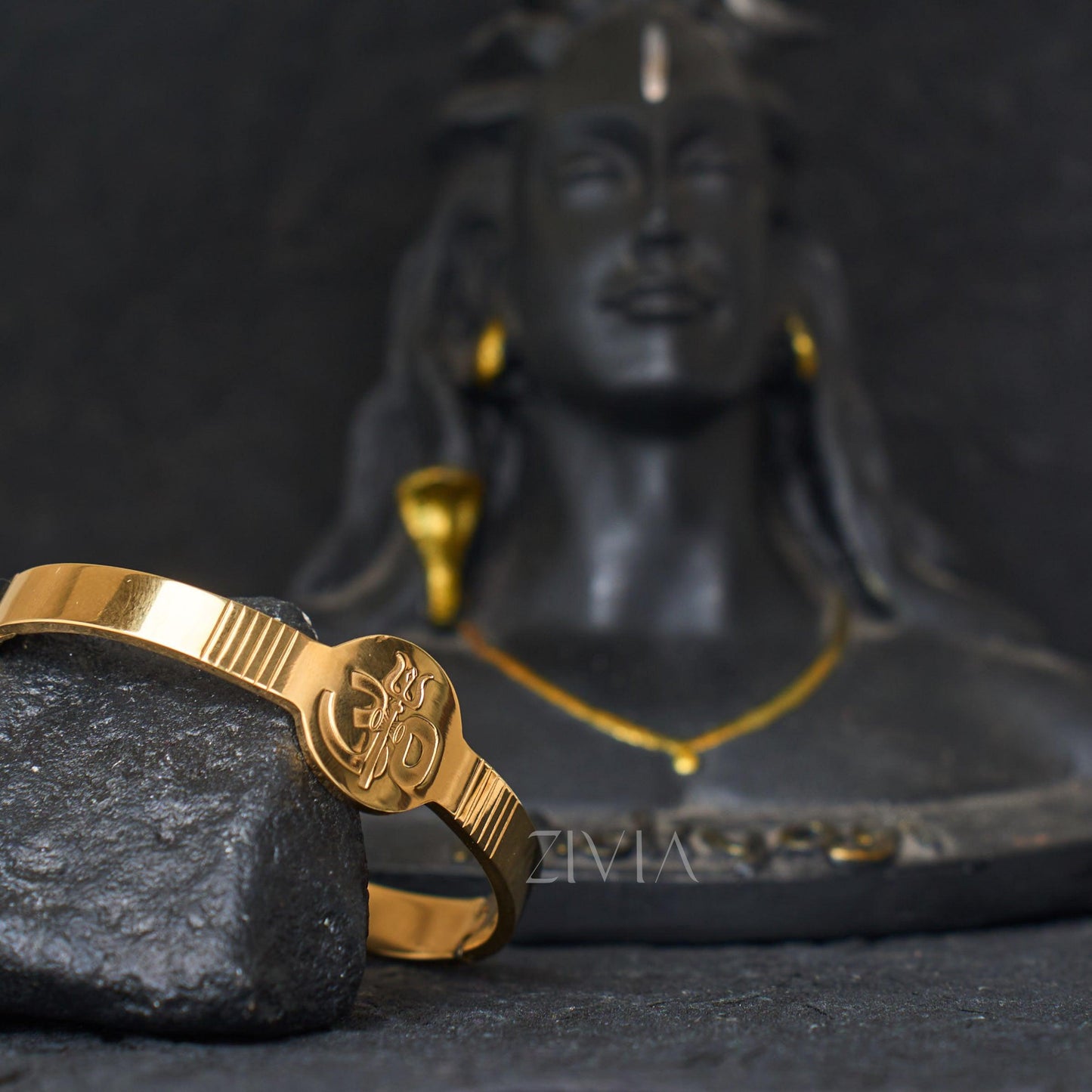 Trishul Om Bracelet with 18k Gold Plated